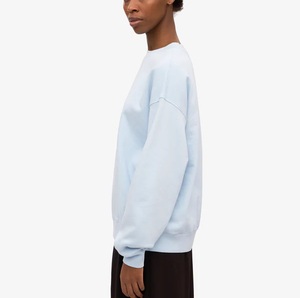 เสื้อยืดคอกลมแขนยาวผ้าฝ้าย 100% ทรงพอดีตัว สีน้ำเงินโพลาร์ สำหรับผู้หญิง ไซส์ L/S เนื้อผ้านุ่ม เป็นมิตรต่อสิ่งแวดล้อม ไม่เป็นขุย ทรงปกติ - Product Image 3