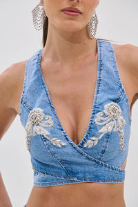 Conjunto de Lencería Sexy y Transpirable de Encaje para Mujer, Bralette con Tirantes Cortos y Diseño de Hebilla, Semitransparente, con Copas Extraíbles - Product Image 4