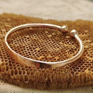 Handmade Pure Copper Ball Cuff <b>Bangle</b> Bracelet Tapered Flat Metal Copper Craft <b>Torque</b> Healing Jewelry For <b>Men</b> & Women - Product Image 4