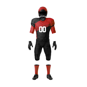 Uniforme de Fútbol Americano Personalizado de Manga Corta con Tela de Malla Transpirable de Primera Calidad, Talla Grande, Color Liso, 100% Poliéster - Product Image 2