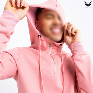 Prix de gros, vêtements pour hommes sur mesure, 100% coton, couleur rose, ensemble sweat-shirt et short pour hommes, ensemble deux pièces - Product Image 6
