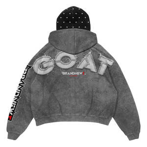 เสื้อฮู้ดดี้โอเวอร์ไซส์แบบมีฮู้ดสองชั้น ผ้าคอตตอนหนา 100% สไตล์สตรีทแวร์ สำหรับผู้ชาย คุณภาพสูง พรีเมียม OEM - Product Image 2