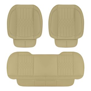 Funda de Asiento de Coche de Lino y Microfibra de PVC, Juego Completo, Protector de Asientos Delanteros y Traseros con Bolsillo de Almacenamiento - Product Image 6