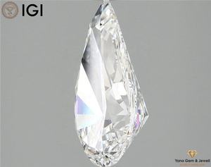 Forme de poire 2.50 carat CVD diamant cultivé en laboratoire D couleur VS1 clarté 12.67 MM IGI certifié brillance magnétique d'un diamant - Product Image 5
