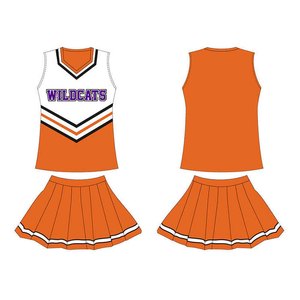 Ensemble d'uniformes de cheerleading personnalisés OEM pour femmes et filles, tenue de cheerleading, jupe et haut en tissu extensible, vêtements d'équipe - Product Image 2