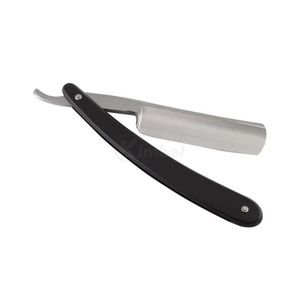 Navaja de Afeitar Clásica Negra, Manual, Recta, Profesional para Barbería, de Acero Inoxidable - Product Image 1