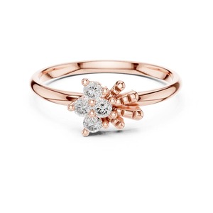 Round Moissanite Diamond Engagement <b>Ring</b> Snowflake Party Wear <b>Ring</b> Women's Dainty <b>Ring</b> Wedding <b>Ring</b> For Bride <b>Stacking</b> <b>Ring</b> - Product Image 6