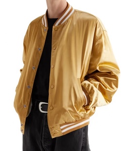 เสื้อแจ็กเก็ตเบสบอลผ้าซาตินโพลีเอสเตอร์100% พรีเมี่ยมโลโก้ตามสั่ง - Product Image 4