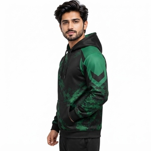 Sweat à capuche personnalisé imprimé pour homme, idéal pour le sport, en tissu polaire, chaud et confortable, pour l'entraînement sportif. - Product Image 4
