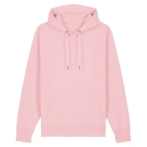 Men's Dark Gray Hooded Sweatshirt Regular Fit Solid <b>Colour</b> Casual Fleece Hoodie With Front Pocket Autumn Wear 2027 - Product Image 3