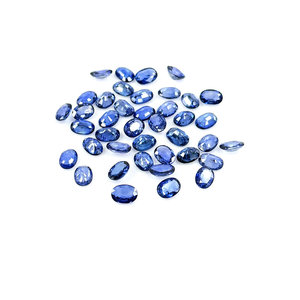 Zafiros azules de Ceilán naturales sin tratar, calibrados en forma ovalada de 5x7 mm, piedra preciosa de zafiro azul facetada natural suelta para la fabricación de joyas. - Product Image 4