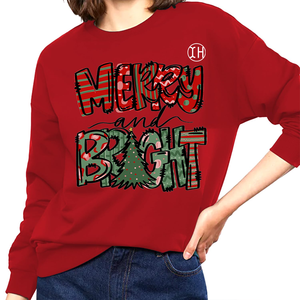Sudadera Personalizada para Mujer, con Estampado de Rayas y Puntos, de Felpa, Transpirable, Ecológica, con Cuello Redondo, para Invierno, Navidad - Product Image 5