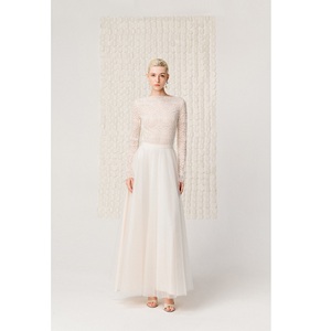 Ready To Ship Long <b>Skirts</b> For Women NANA SMOCKED MAXI <b>SKIRT</b> Triacetate ODM Premium Korean Long <b>Skirts</b> For Women - Product Image 3