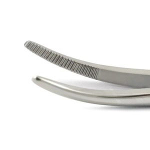 Pinzas Curvas de Precisión Kelly, Acero Inoxidable Plateado, Pinzas de Bloqueo Manual, Certificación CE Clase II para Uso Médico y Dental - Product Image 3