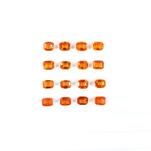 แซฟไฟร์สีส้มธรรมชาติทรงแปดเหลี่ยมขนาด 4x5 มม. แบบไม่ผ่านการปรับแต่ง, พลอยแซฟไฟร์สีเหลืองธรรมชาติทรงเหลี่ยมสำหรับทำเครื่องประดับ - Product Image 5
