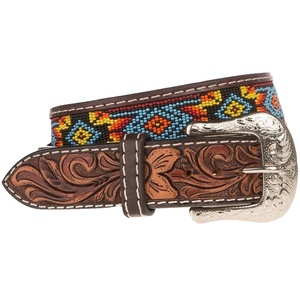 Grossiste et fabricant de toutes les tailles de ceintures en cuir de vache Western avec design usiné à la main et alliage pour boucle - Product Image 1