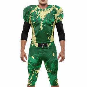 Maillot et pantalon de football américain de haute qualité, 100 % polyester, design sublimé, logo personnalisé imprimé, séchage rapide, grandes tailles - Product Image 1