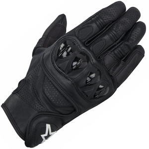 Nouveaux gants de moto en cuir pour hommes avec protection des articulations, gants de course moto noirs - Product Image 1