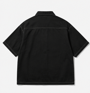 เสื้อเชิ้ตทำงานแขนสั้นคุณภาพสูงสำหรับผู้ชาย ทรงปกติ - Product Image 2