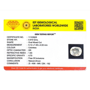 Natural White Zircon 4.55 Carat Loose Gemstone for Fine Jewelry - Product Image 4