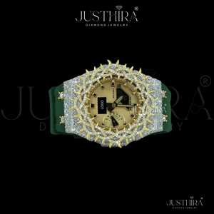 Reloj Throns Quartz VVS Moissanite Diamond Iced-out de Lujo con Acabado Premium para Regalo de Boda o Compromiso Unisex - Product Image 4