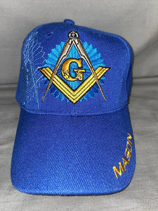 Gorra masónica azul con compás cuadrado bordado y símbolo G para adultos, ropa informal unisex - Product Image 4