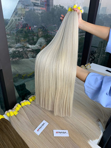 Extensiones de cabello humano vietnamita 100% más vendidas, impresionante producto de belleza Rubio a granel para mujeres - Product Image 2