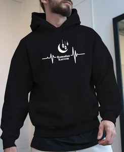 Sweat à capuche premium pour homme, ultra confortable, 100 % coton, brodé, perlé, uni, teint avec impression numérique, personnalisable, hiver - Product Image 5