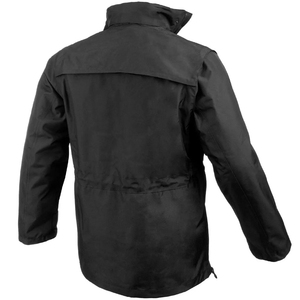 Veste de sécurité noire multi-poches, veste de travail à capuche, uniforme de sécurité extérieur, veste coupe-vent durable, manteau de terrain - Product Image 2