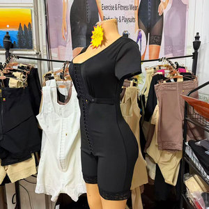 Venta al por mayor Fajas Colombianas Bodysuit Jumpsuit Panties Body Shaper Slimming Fit T Shirt Top Seamless - Product Image 5