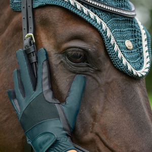 Gants d'hiver imperméables en cuir PU pour femmes, gants d'équitation à doigts entiers, fermeture à boucle et crochet, vert sarcelle - Product Image 5