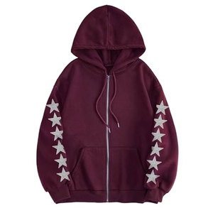 Sudadera con Capucha para Mujer, Informal, para Uso Diario, con Pedrería Brillante, Cierre Completo, Manga Larga, 2026 - Product Image 1