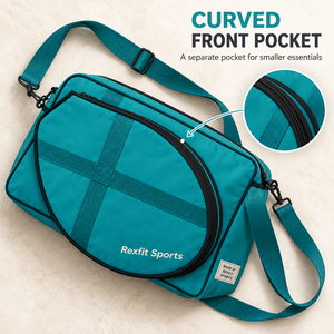 Bolsa Personalizada para Raqueta de Squash, Deportiva, con Bolsillo Frontal con Cremallera, Asas Dobles y Correa para Llevar al Hombro - Product Image 3