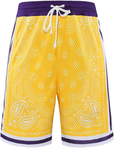 Shorts d'entraînement de basketball 100 % coton, respirants, en maille, pour hommes, performance athlétique, séchage rapide, écologiques - Product Image 2
