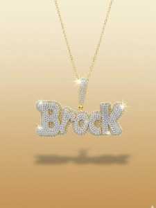 Luxury Vvs Iced Out Moissanite Letter <b>Pendant</b> Hip Hop 925 Sterling <b>Silver</b> <b>Pendant</b> Custom <b>Initial</b> Latter <b>Pendant</b> Gift For Her - Product Image 4