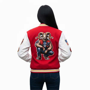 Veste universitaire personnalisée avec tissu en laine douce et manches en cuir, mélange parfait de confort et de style pour un usage quotidien, unisexe. - Product Image 4