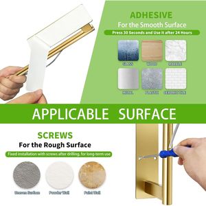 Porte-serviettes en papier à commande d'une seule main avec effet amortissant, accessoire de cuisine sous armoire avec adhésif disponible - Product Image 3