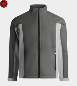 Veste imperméable coupe-vent pour homme, réversible, col montant, fermeture éclair intégrale, manteau d'hiver d'extérieur, vente en gros, veste de pluie - Product Image 1