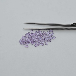 พลอยอเมทิสต์สีชมพูธรรมชาติขนาด4x6มม. หินอเมทิสต์เจียระไนเหลี่ยมเพชรพลอยสำหรับทำมือได้รับการตรวจสอบผู้ผลิตแล้ว - Product Image 1