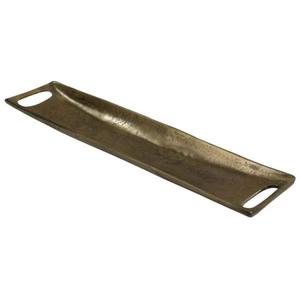Bandeja Decorativa Rectangular de Lujo con Asas, Acabado Dorado, Diseño Moderno, Bandejas Metálicas para Servir Chocolates y Dátiles - Product Image 1