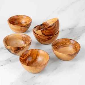 Bol à salade en bois naturel poli fait main de luxe, design moderne, écologique, pour la cuisine, la table à manger, la décoration, les fêtes - Product Image 1