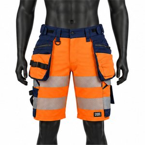 Shorts de travail haute visibilité avec plusieurs poches, shorts de sécurité réfléchissants pour les travailleurs industriels - Product Image 1