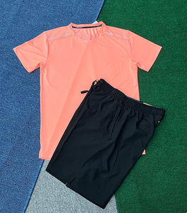 Summer Men's Reflective Lightweight Workout Gym Tracksuit Sports Casual Woven Solid <b>Short</b> Sleeve T Shirts <b>Shorts</b> <b>Skin</b> Friendly - Product Image 5