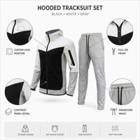 Combinaisons de sport d'hiver pour hommes Altr Brothers, couleur unie, polaire respirant, léger, design 2 en 1, fermeture à cordon