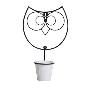 Jardinière murale en métal en forme de hibou avec pot de fleurs suspendu pour la décoration intérieure et extérieure - Product Image 5