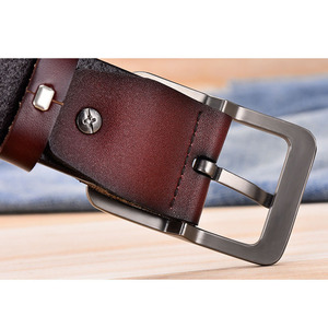 Cinturones de Negocios Vintage de Fábrica, Cinturón de Cuero Genuino Ajustable Informal para Hombre - Product Image 2