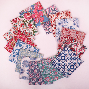 Soft Organic Cotton Bandana Scarf Hand Block Floral Print Eco-Friendly Breathable Unisex Wrap for Summer Hair Neck <b>Styling</b> - Product Image 3