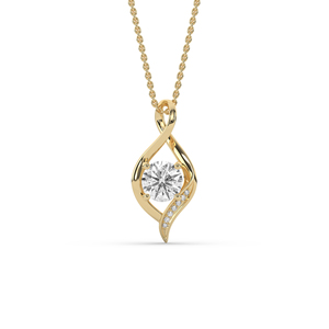 1.55Ct Brilliant Cut Lab Grown Diamond Pendant 14K/10K Gold Women's IGI Certified Unique Lightweight Wholesale B2B Factory - Product Image 5
