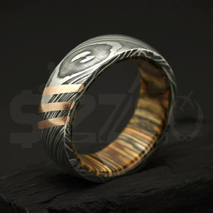 Hot Selling Handmade Copper Damascus Steel <b>Ring</b> for <b>Men</b> Women Wedding Band Fashion Party <b>Ring</b> Custom Latest Design OEM Supplier - Product Image 4