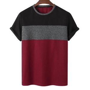 T-shirt décontracté en coton pour hommes T-shirt uni léger à manches courtes coupe douce idéal pour un usage quotidien, à la maison et en voyage - Product Image 1